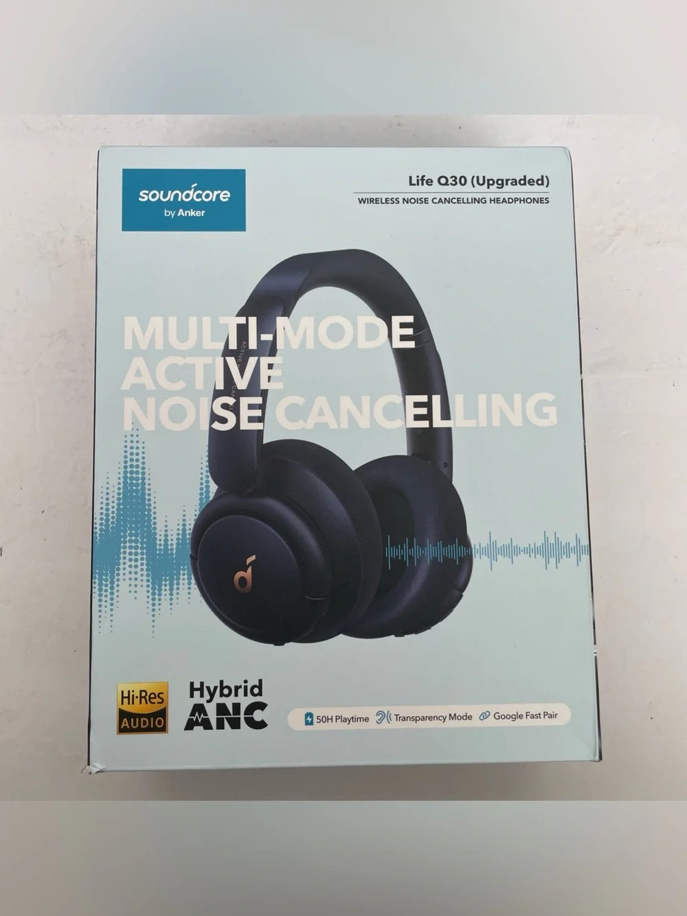 NEW Anker Life Q30 Wireless Active Noise Cancelling Over Ear Headphones